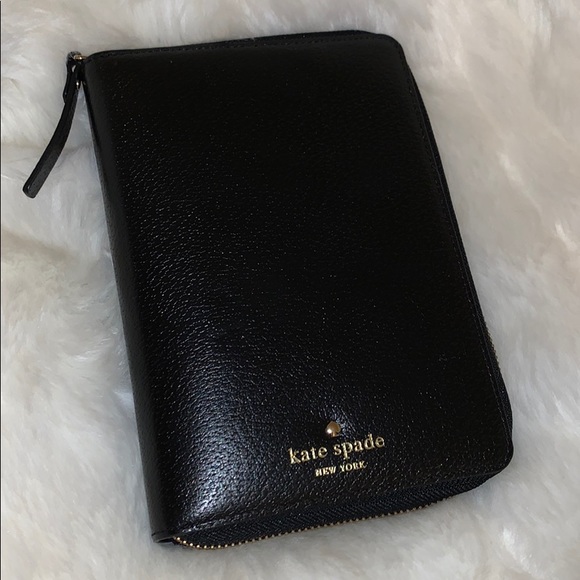 kate spade Accessories - Kate Spade Black Leather Planner Organizer